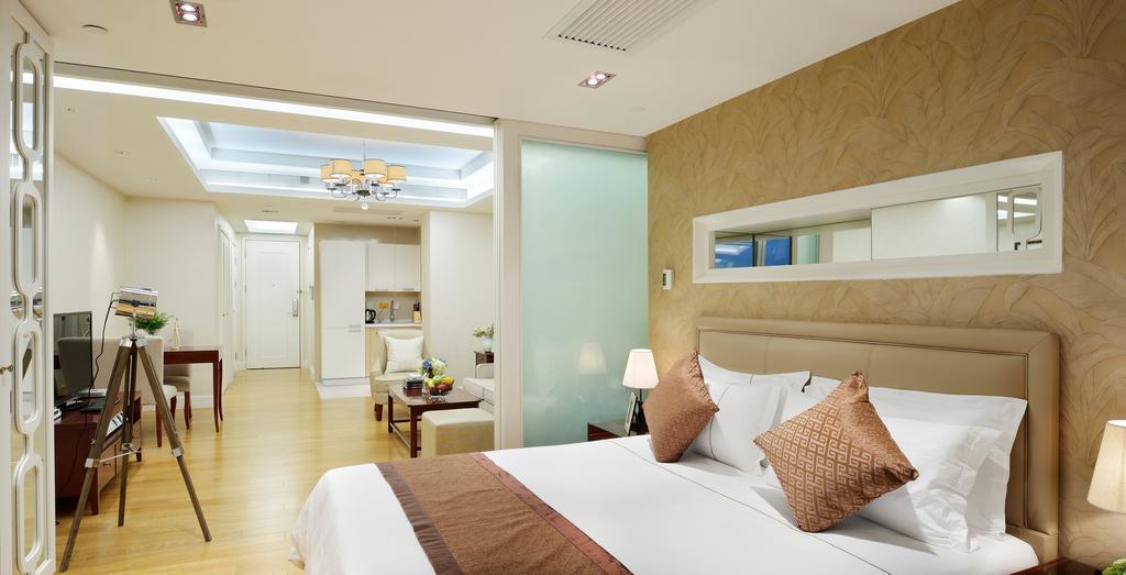 Yousu Hotel & Apartment Nanjing Xuanwu Lake Jinmao Plaza Branch חדר תמונה