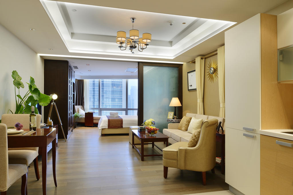 Yousu Hotel & Apartment Nanjing Xuanwu Lake Jinmao Plaza Branch חדר תמונה